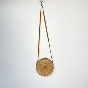 Rattan Woven‎ Round Crossbody Bag